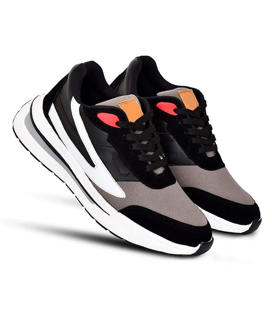 Grey and Black Sports Shoes for Men